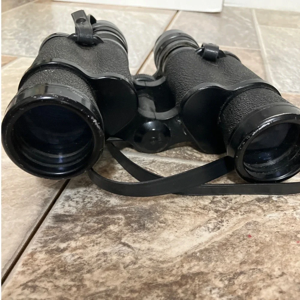 Vintage Sears 7x35 Light Weight Binoculars Fully Coated 393ft at 1000yds Black